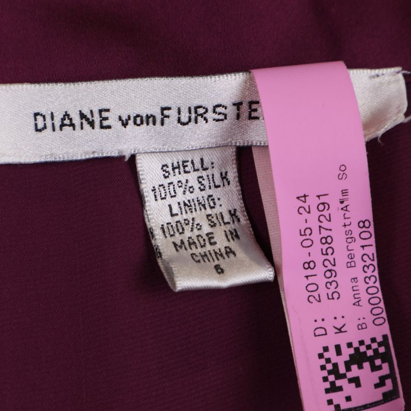 Diane von Furstenberg och materialetikett