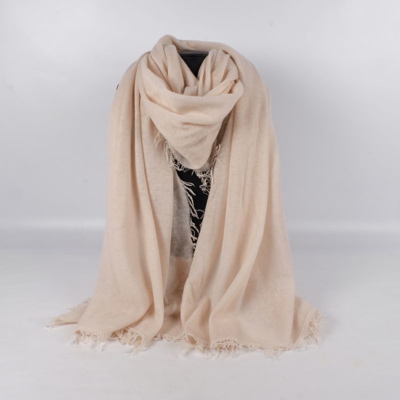 Beige cashmere halsduk 
