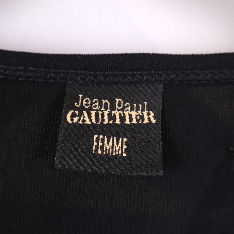Jean Paul Gaultier etikett på insidan av tröjan