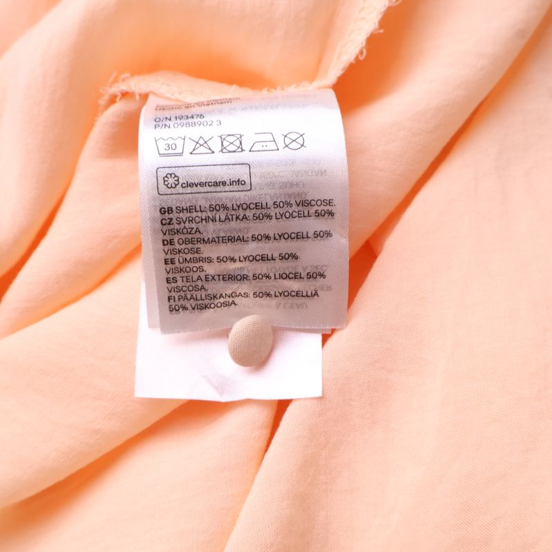 Materialetikett med information