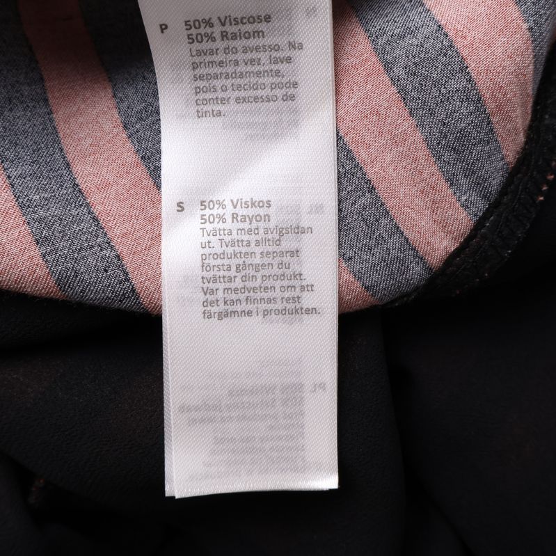 Materialetikett med viskos och rayon