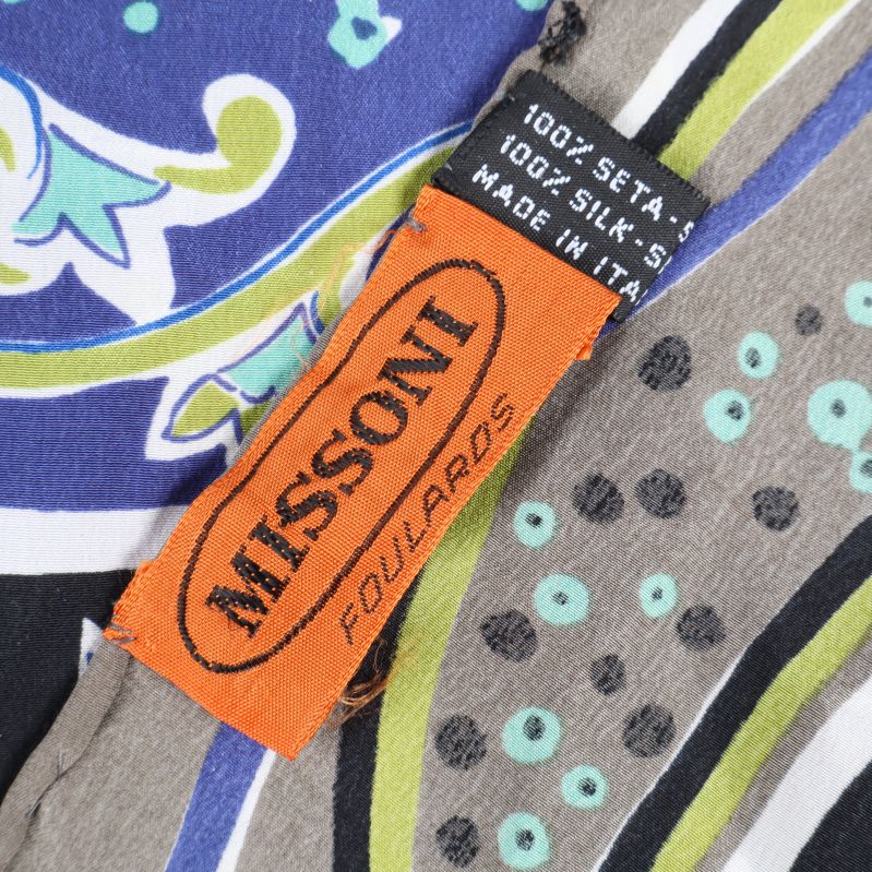Missoni etikett på silkesscarf