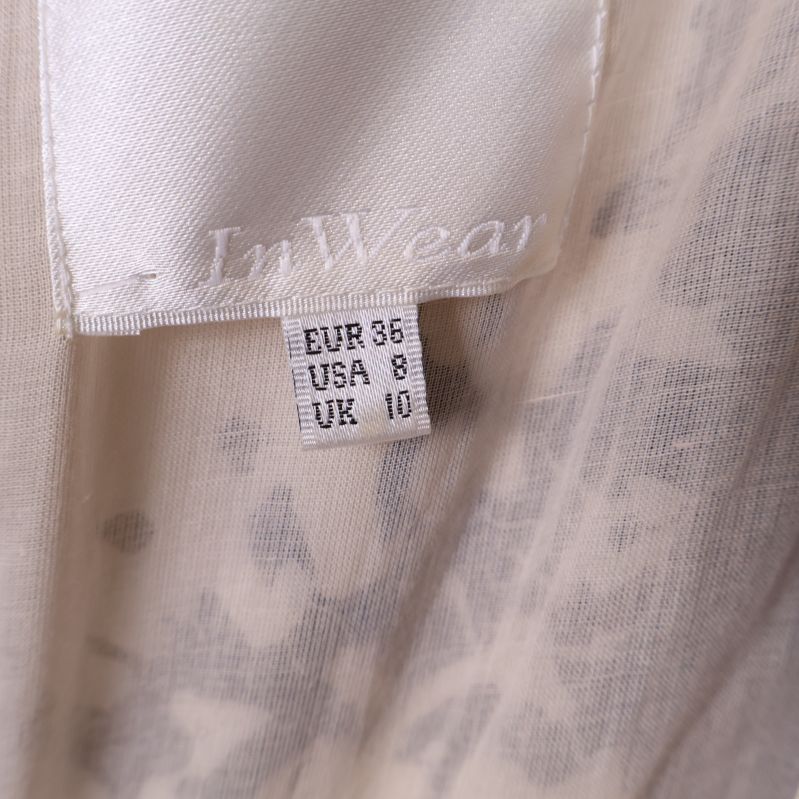 Storleksetikett med InWear märke