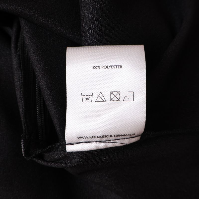 Materialetikett med 100% polyester