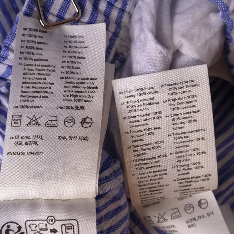 Storskaligt materialetiketter för pyjamasset