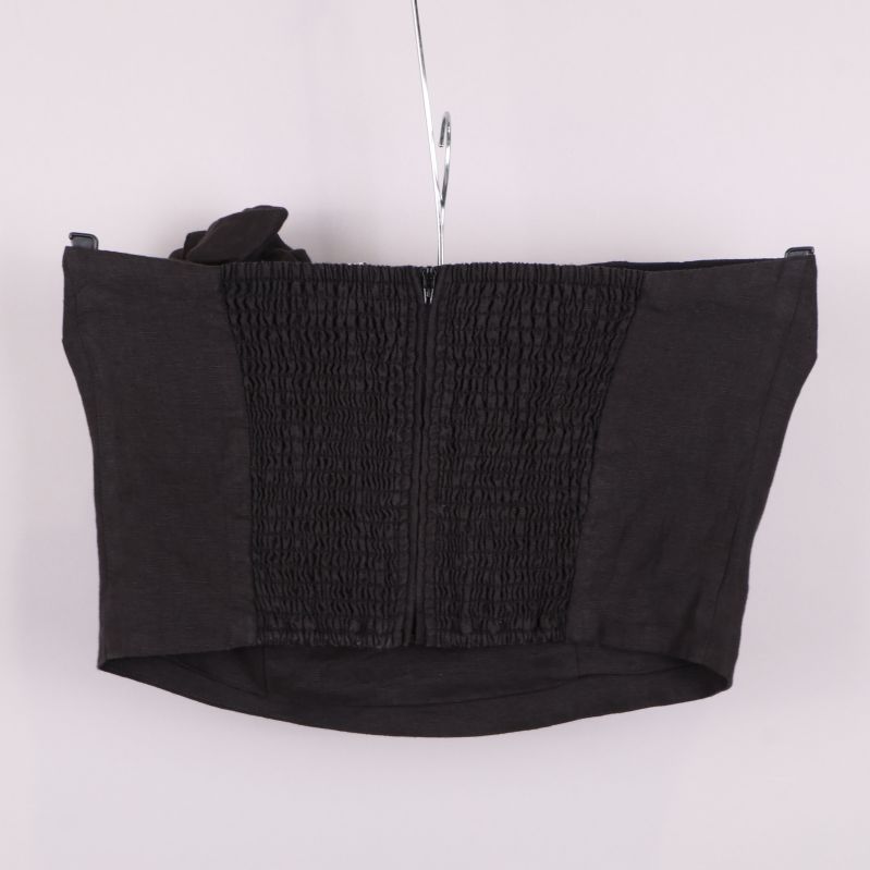 Svart bustier bakifrån med resår