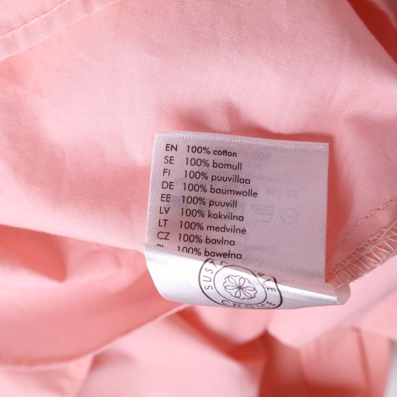 Textiletikett med materialinfo