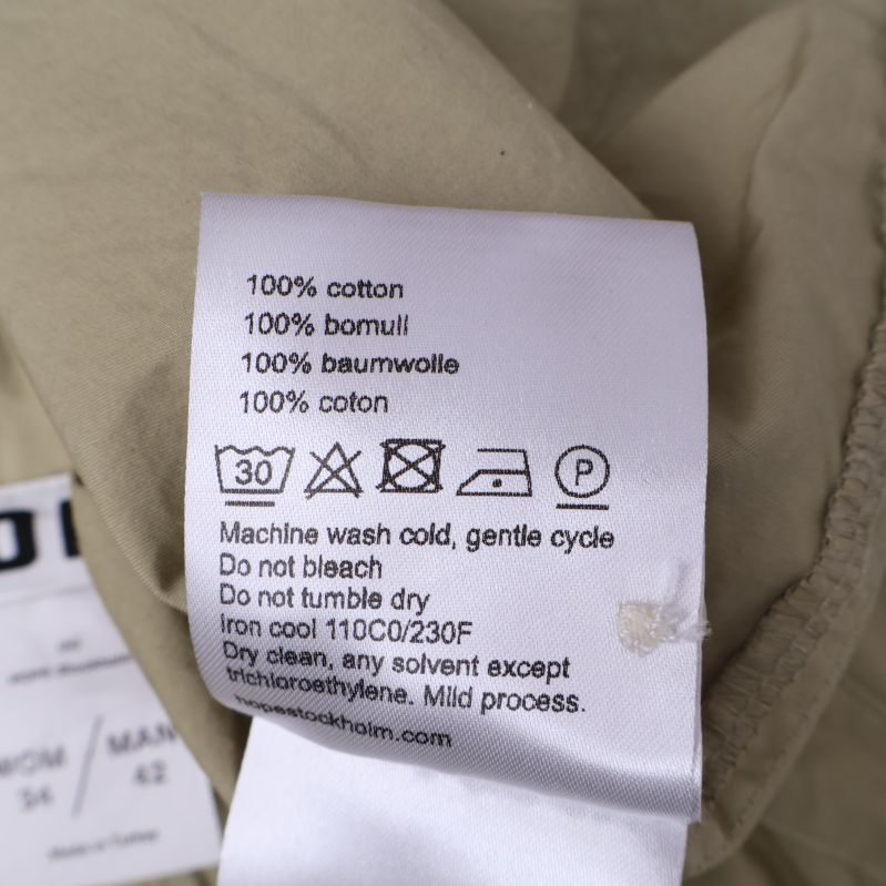 Materialetikett med 100% bomull