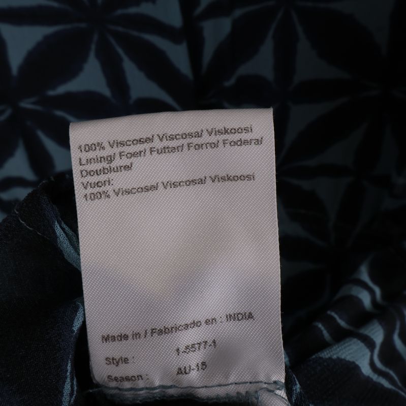 Materialetikett med viskosinformationen
