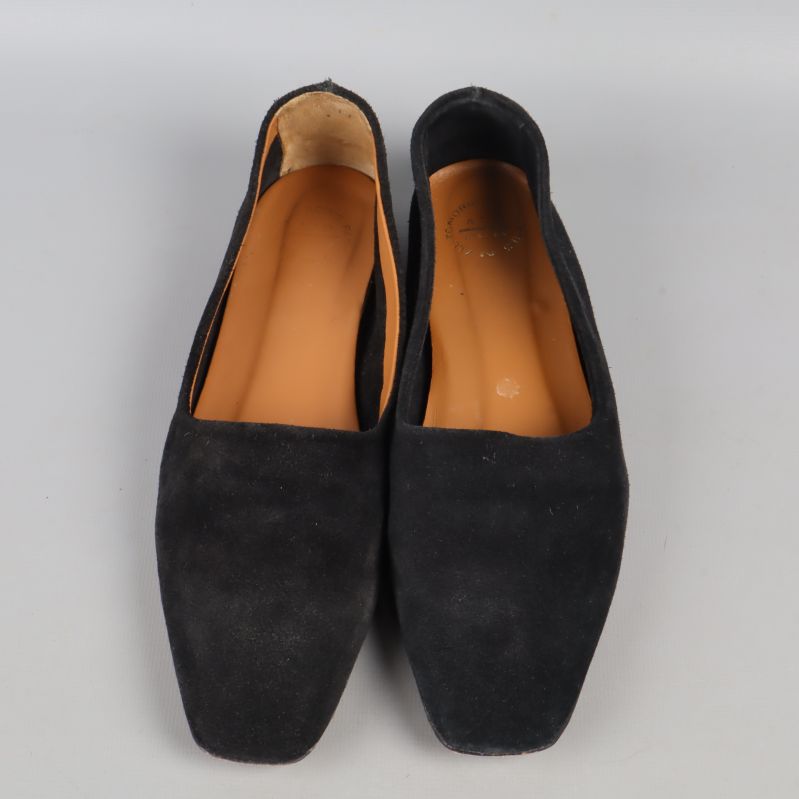 Svarta ballerinas ovanifrån med rundad tå