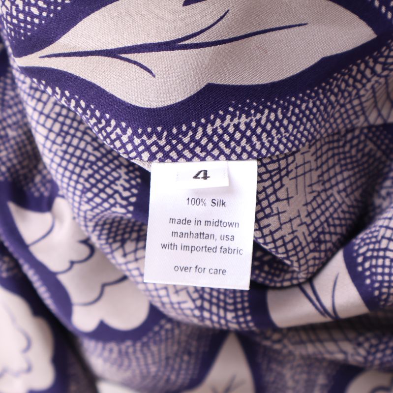 Kimono materialetikett: 100% silk