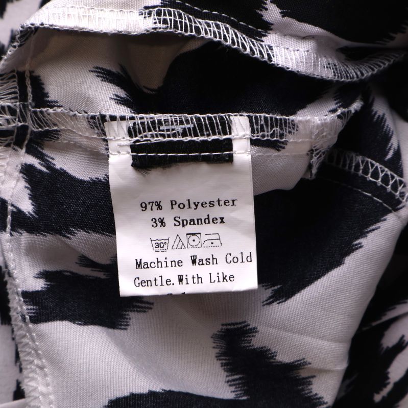 Materialetikett med polyester och spandex