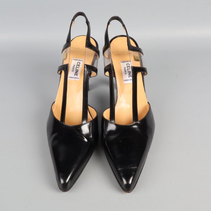 Svarta klackskor framifrån 