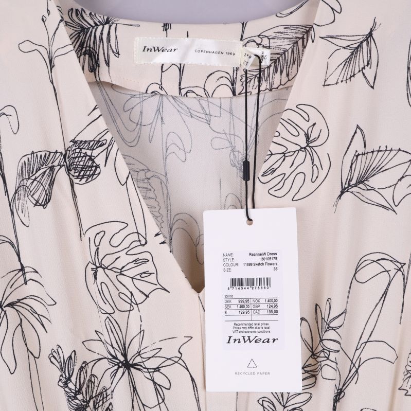 InWear varumärkesetikett i klänningen