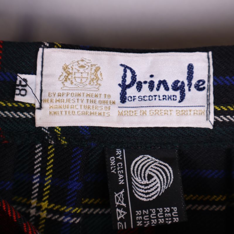 Pringle of Scotland etikett med tillverknings detaljer