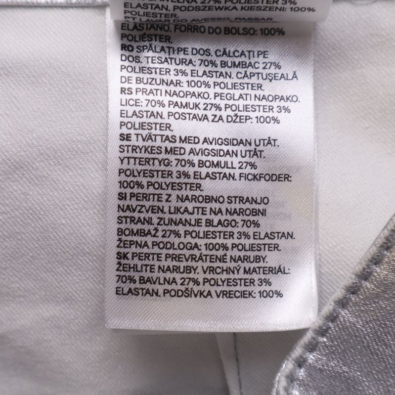 Materialetikett på olika språk