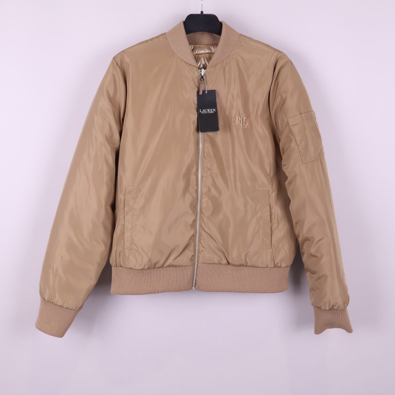 Slät beige bomberjacka 