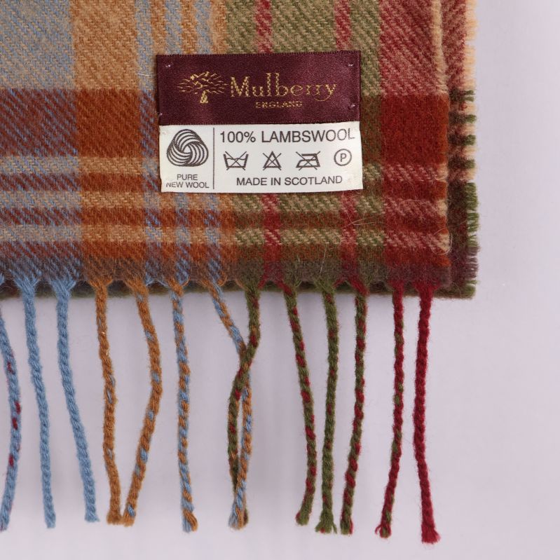 Mulberry etikett och materiallapp 100% lammull