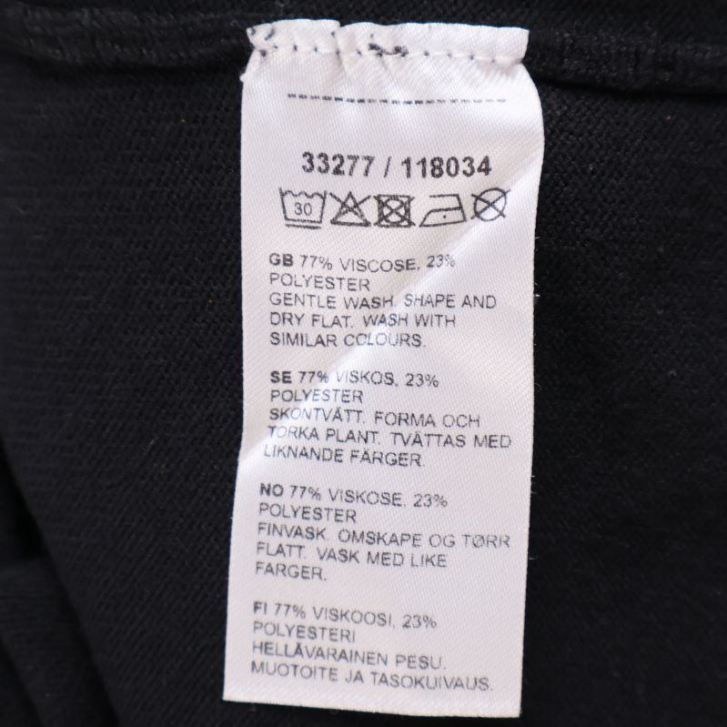 Materiallapp med information om viskos och polyester