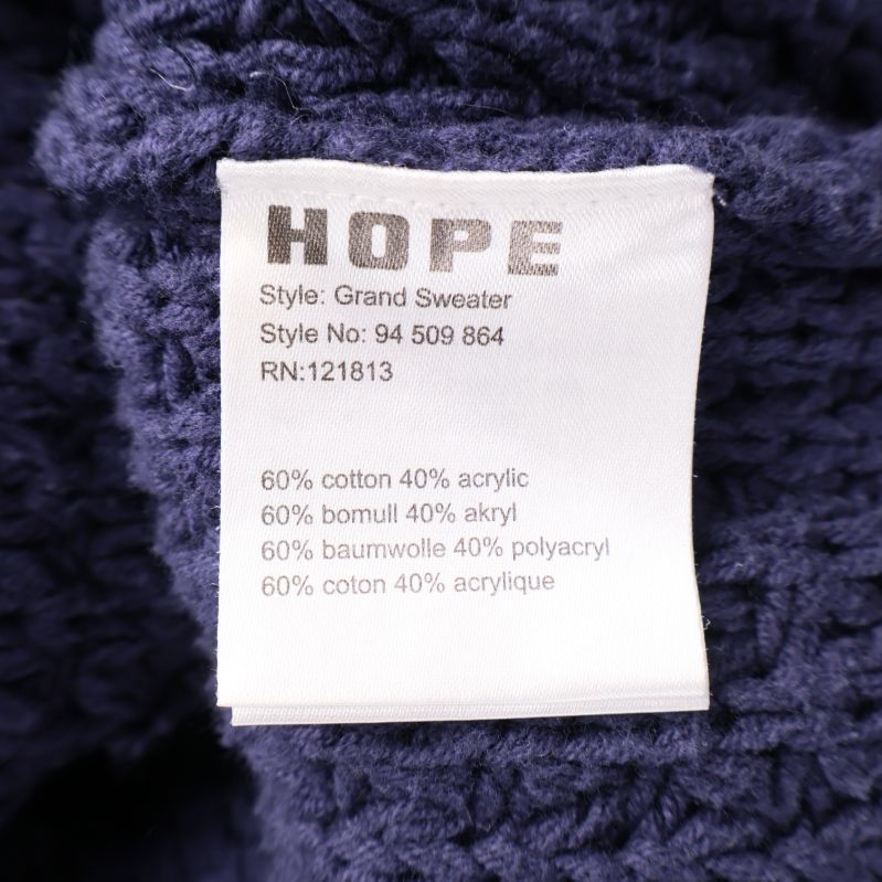 Materiallapp med info om bomull och akryl