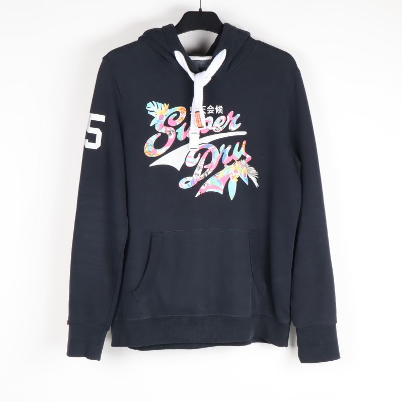 Hoodie med färgglad Superdry-logga framtill och huva