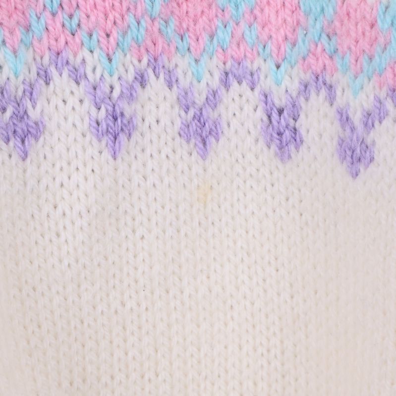 Närbild av pastellfärgat mönster och stickad struktur