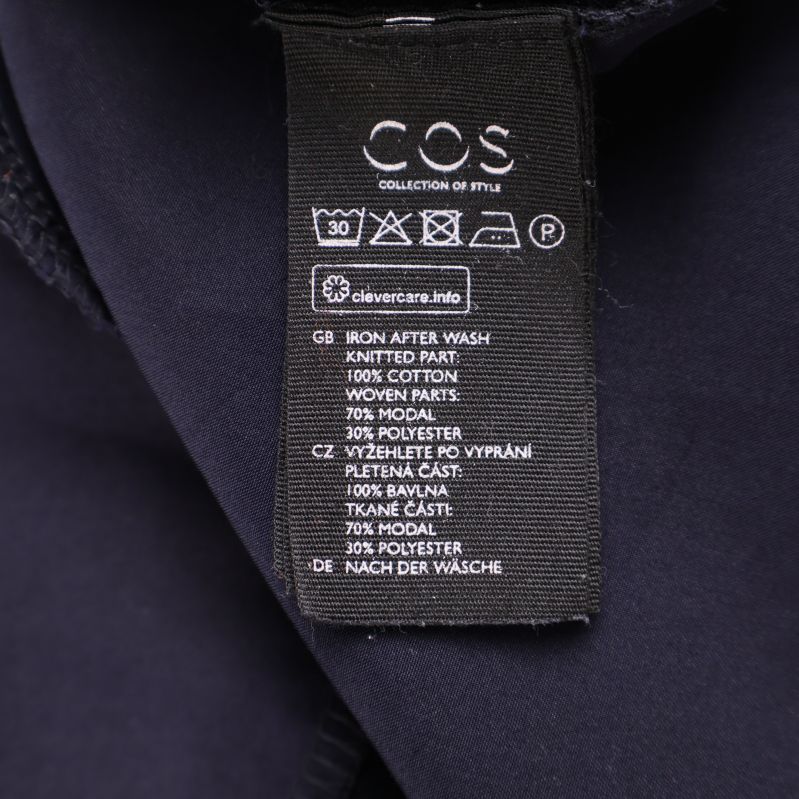 Materialetikett med bomull, modal och polyester