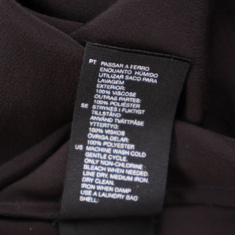 Materiallapp med information om viskos och polyester