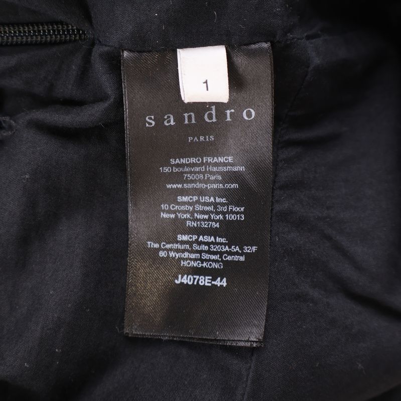 Innersöm och etikett med Sandro och storleksinformation