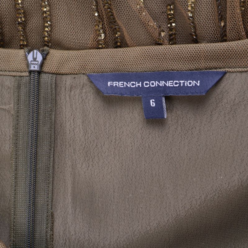 French Connection etikett och dragkedja på insidan av kjolen