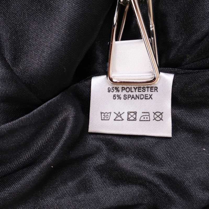 Materialetikett med tvättråd