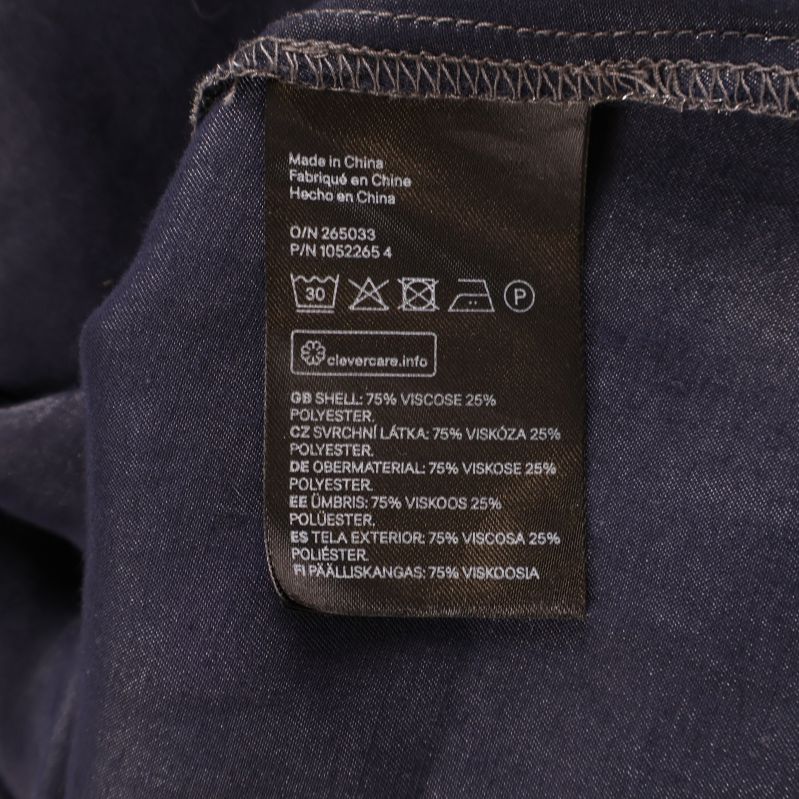 Materiall och tvättrådsetikett