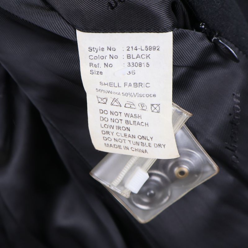 Tvättrådsetikett med materialinformation och tillbehör