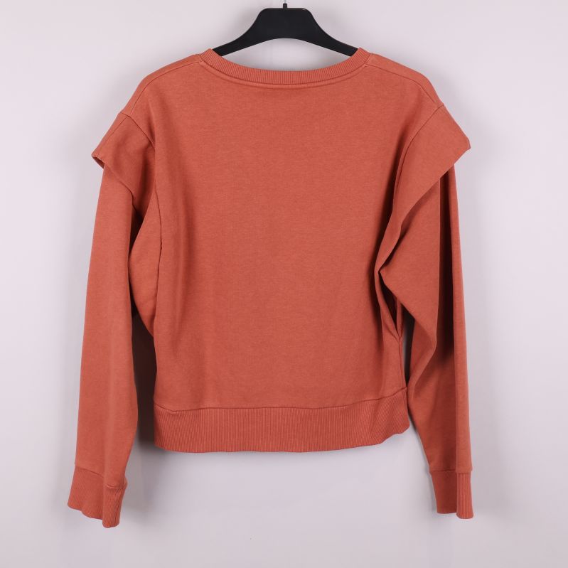 Terrakottafärgad sweatshirt bakifrån