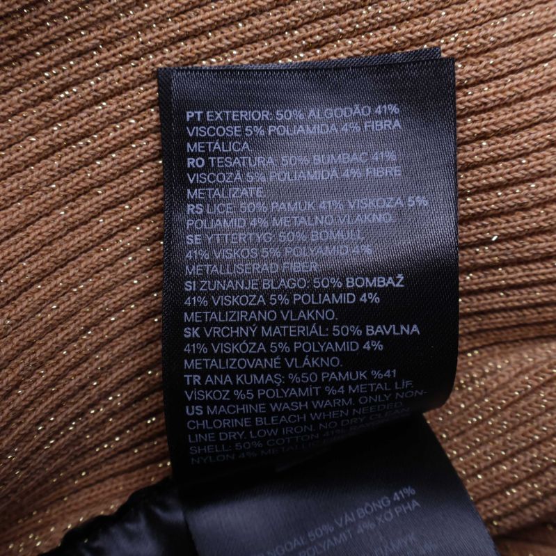 Materialkomposition på etikett