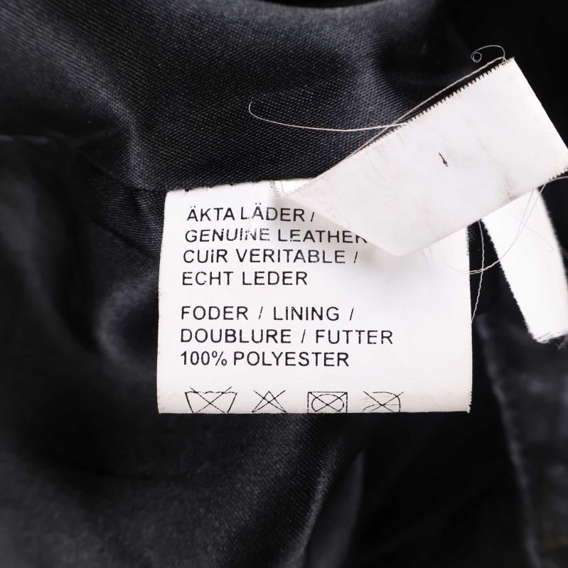 Materialetikett äkta läder/polyester