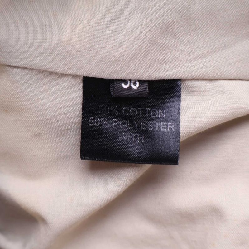 Materialetikett med bomull och polyester