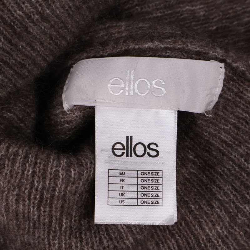 Närbild på ellos etikett inuti mössa