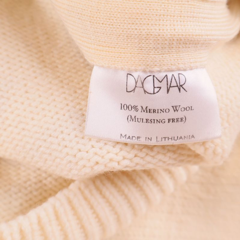 Materiallapp med information om merinoull