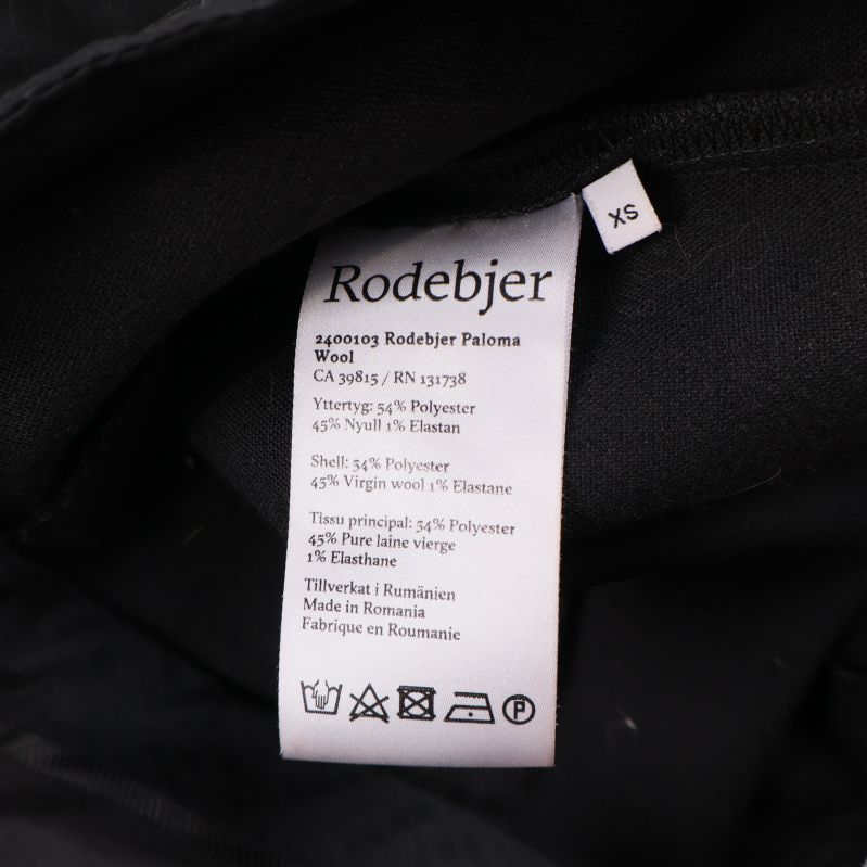 Materiallapp Rodebjer Paloma med materialkomposition