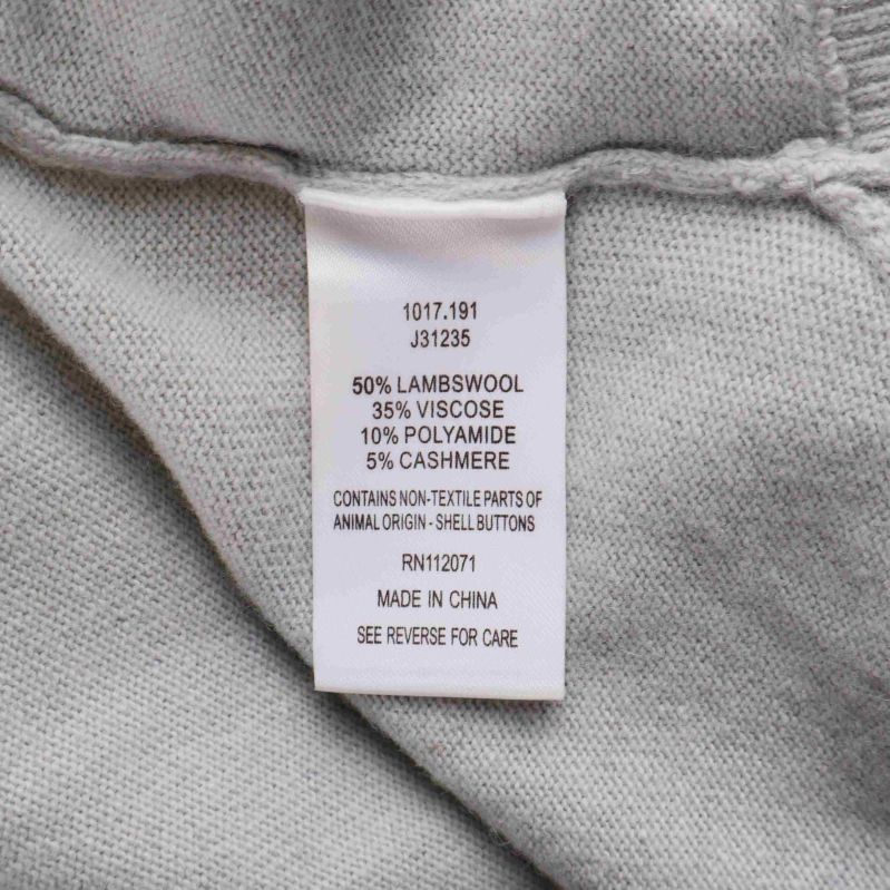 Materiallapp med detaljer om sammansättning