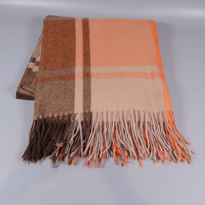 Vikt halsduk med fransar i olika färger