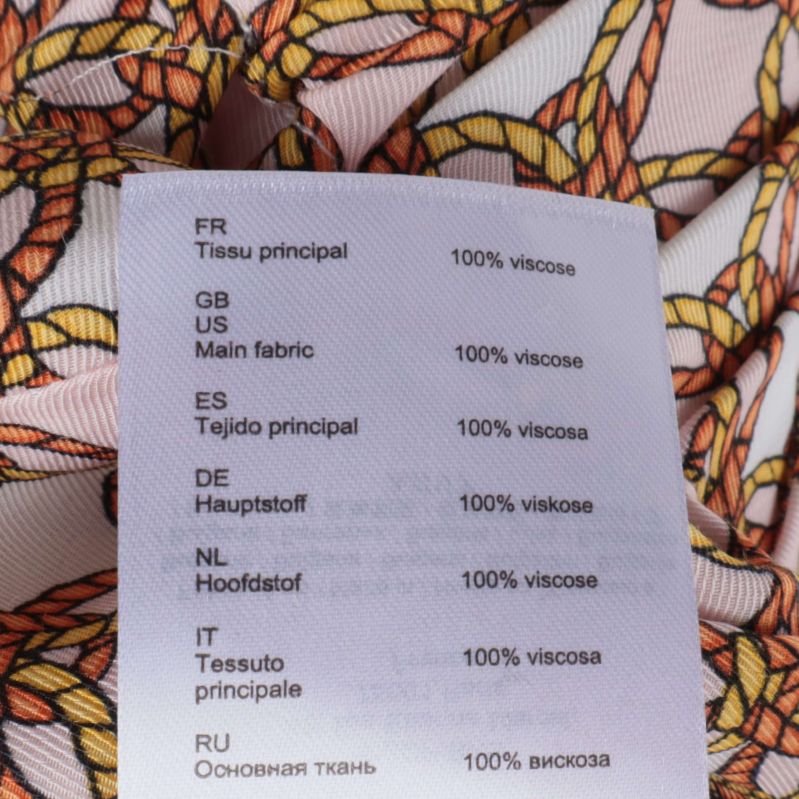 100% viskos materialetikett