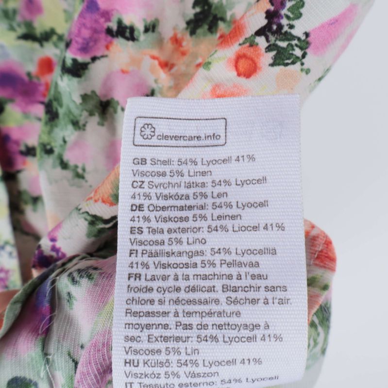 Materialkomposition på etikett