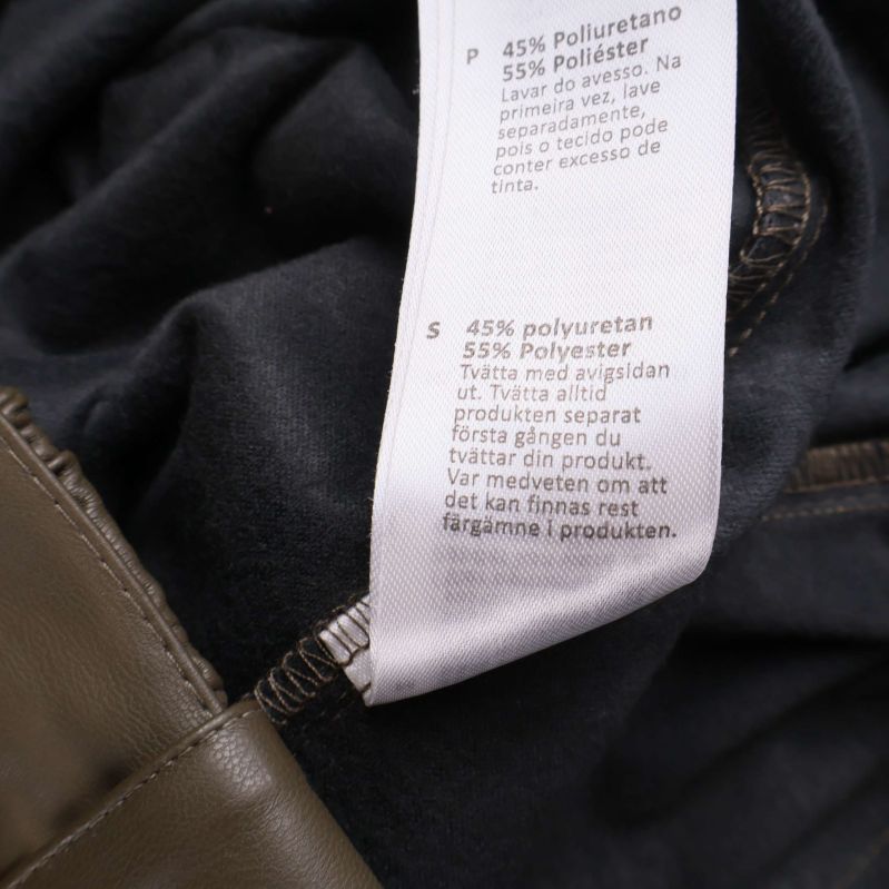 Materialetikett med sammansättning i procent