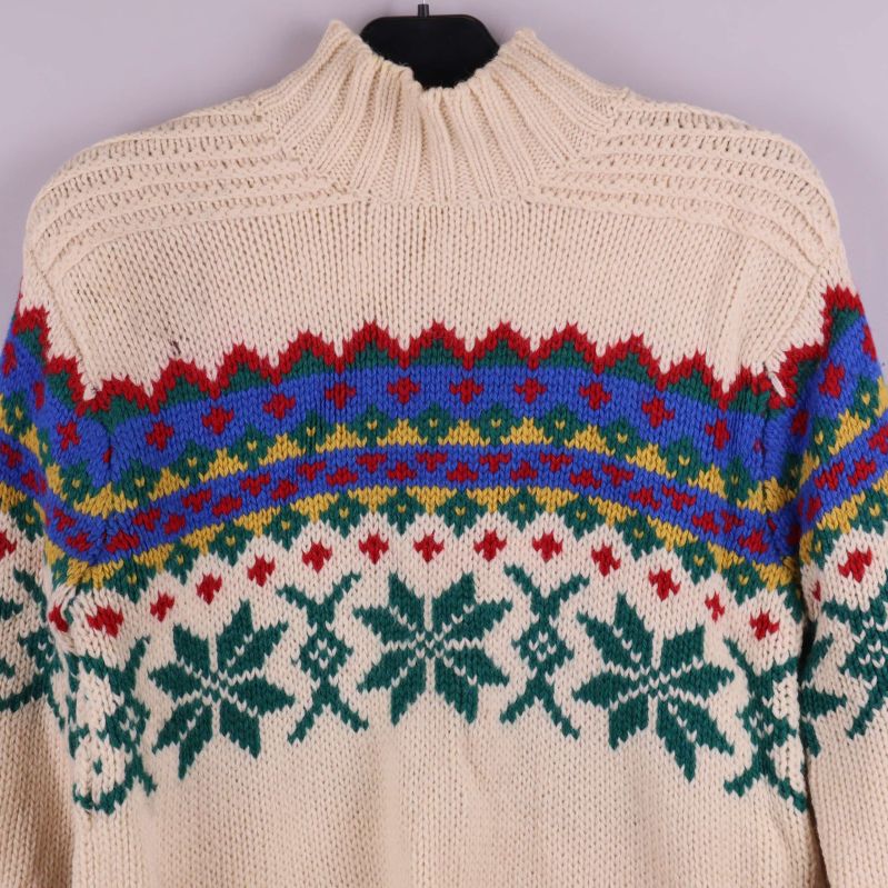 Närbild på överdelen av tröjan och mönster