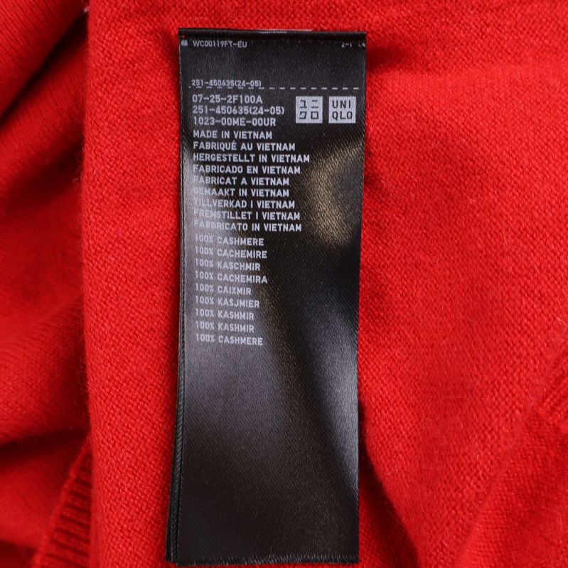 Materialetikett med text 100% kashmir