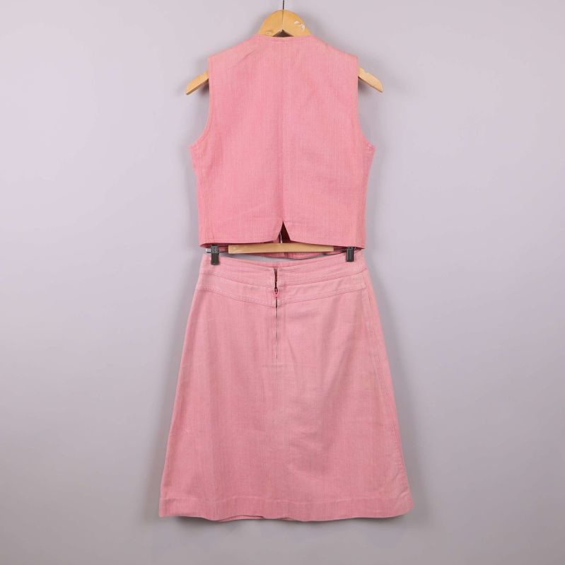 Rosa set med kjol och väst