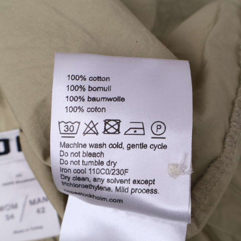 Materialetikett i 100% bomull