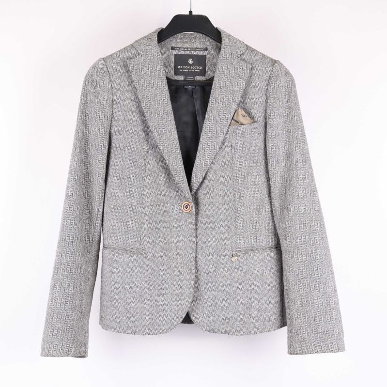 Grå tweedkavaj framsida